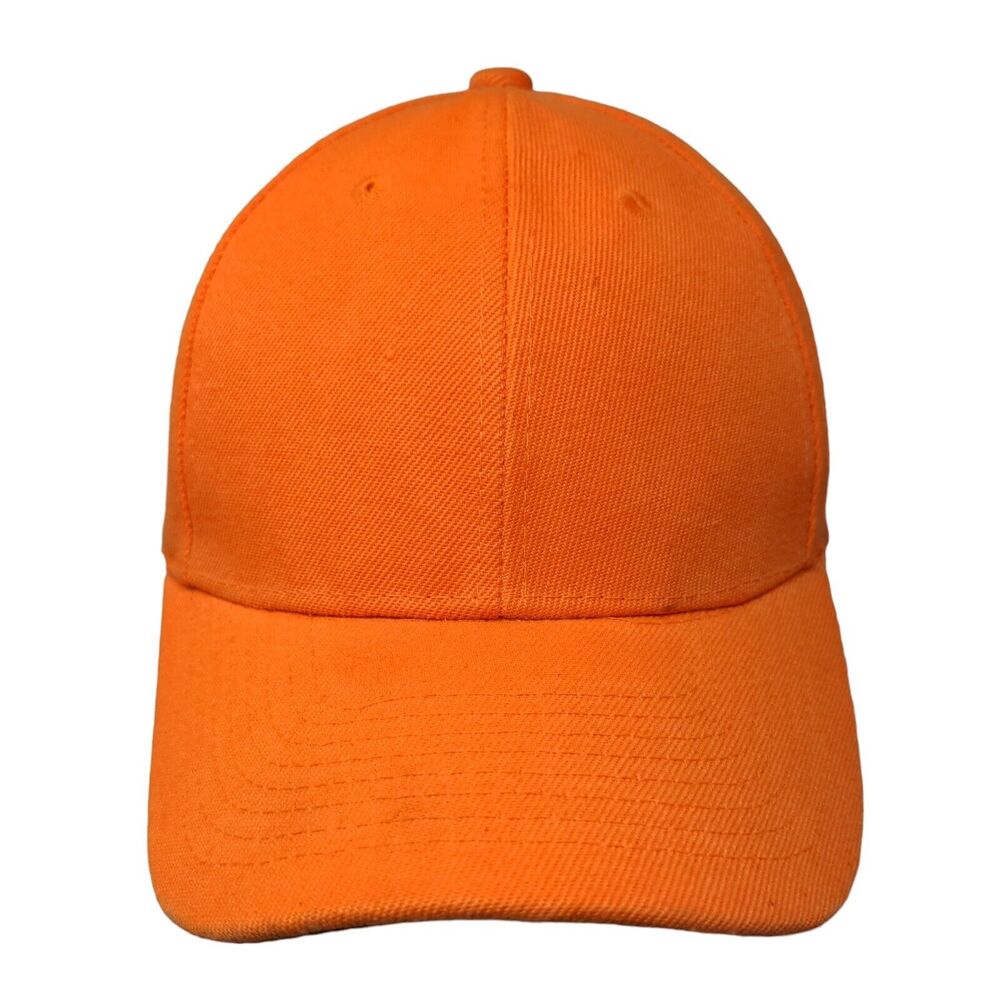choKoLids Strapback Hat Orange OSFA Adjustable 6 Panel Blank Polyester